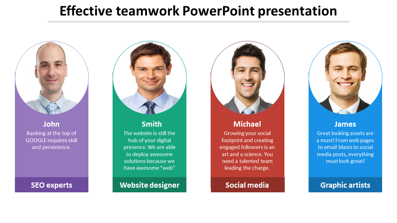 Free - Effective Teamwork PowerPoint Template And Google Slides